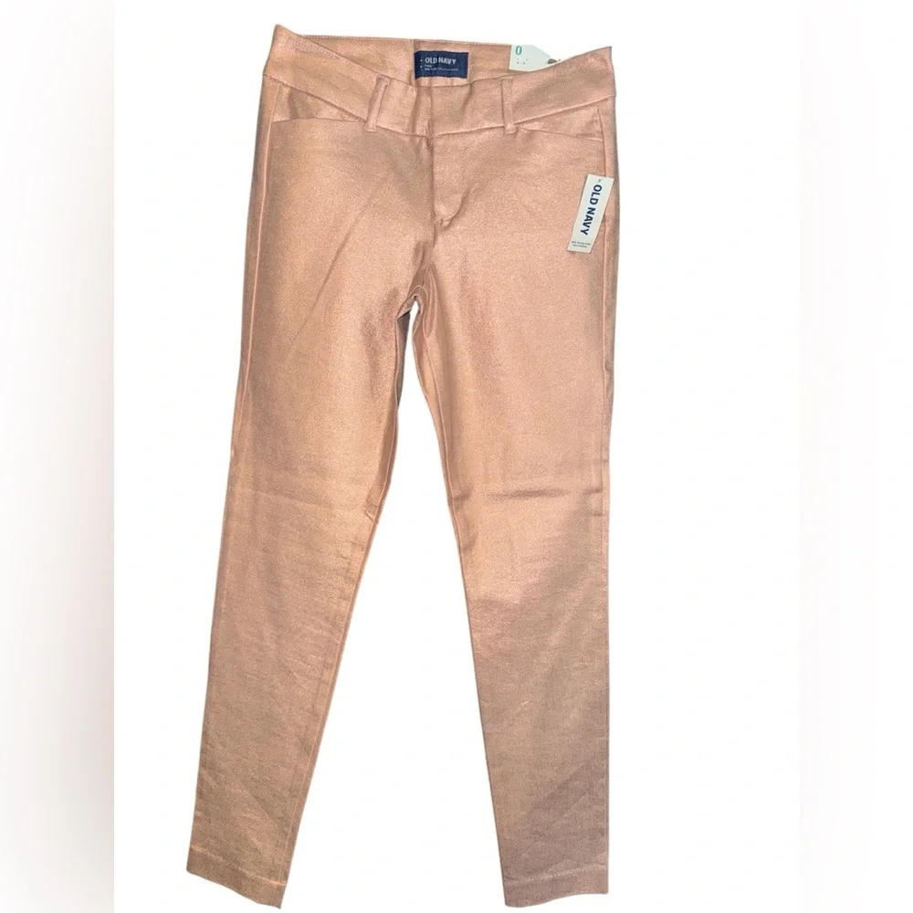 Old Navy Pixie Rose Gold Jeans, Size 0, NWT - Picture 1 of 3